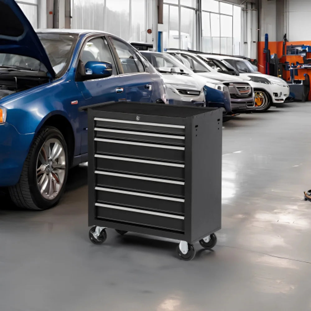 Rolling Tool Chest With 7 Drawer Tool Box With Wheels Multifunctional Tool Cart Mechanic Tool Storage Cabinet For Garage, Warehouse, Workshop, Repair Shop
