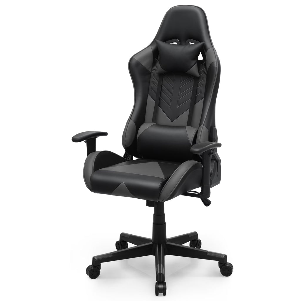 Magshion Ergonomic Gaming Chair, Comfortable Gaming Chair, Computer Chair Leather Desk Chair Adjustable Swivel Gaming Office Chair, Blue