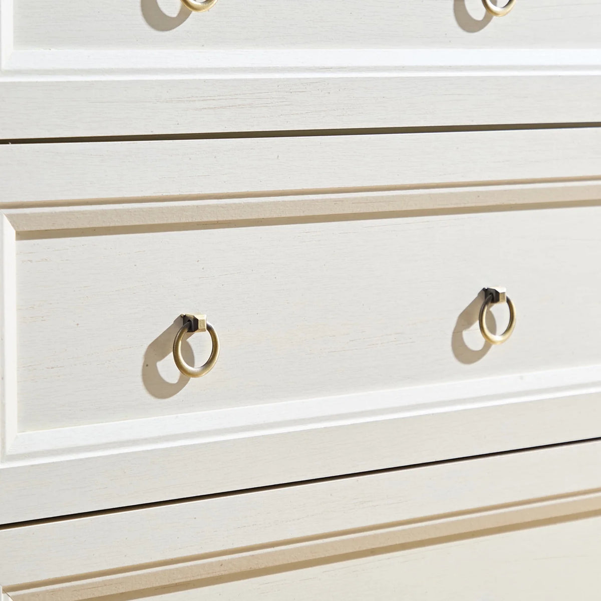 HIUU Farmhouse 8 Drawers Dresser,54 Inch Wide Rustic Wood Dressers & Chest of Drawers for Living Room, Bedroom, Hallway, Closet, Office, Antique White