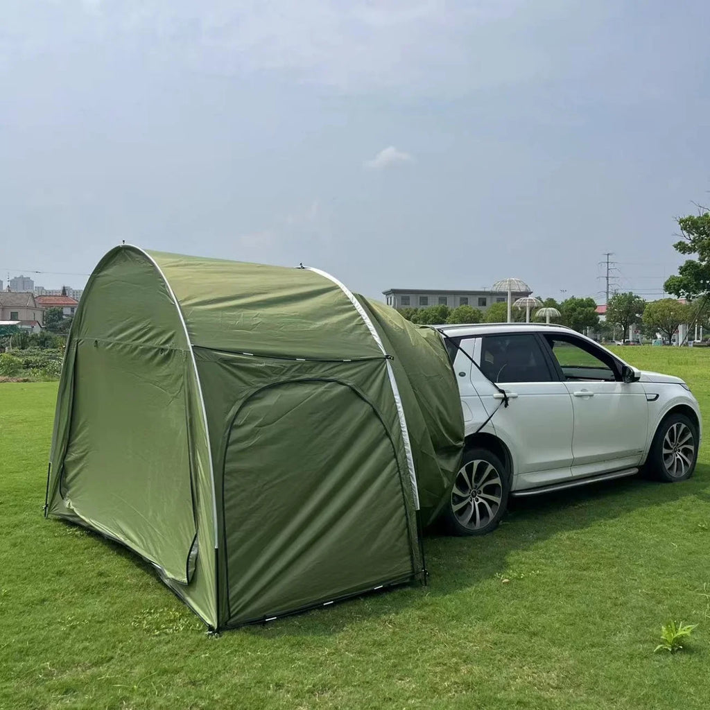 Outdoor Portable SUV Camping Tent Car Arch Rear Camping Bike Tent with Three Doors for 2 Persons