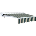 Advaning Luxury Series 10x8 ft. Electric Retractable Sunshade Awning - Garden Green