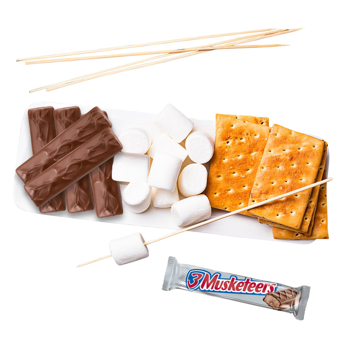 3 Musketeers Chocolate Candy Bar, Full Size, 1.92 oz, 36-count