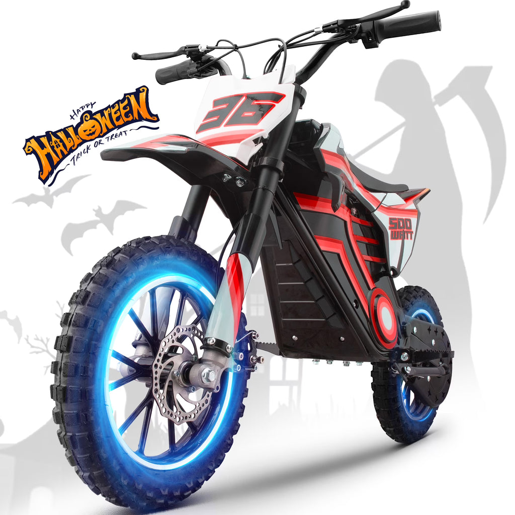 Electric Dirt Bike for Teens Adults, 500W Electric-Motorcycle Mountain Off-Road EBike