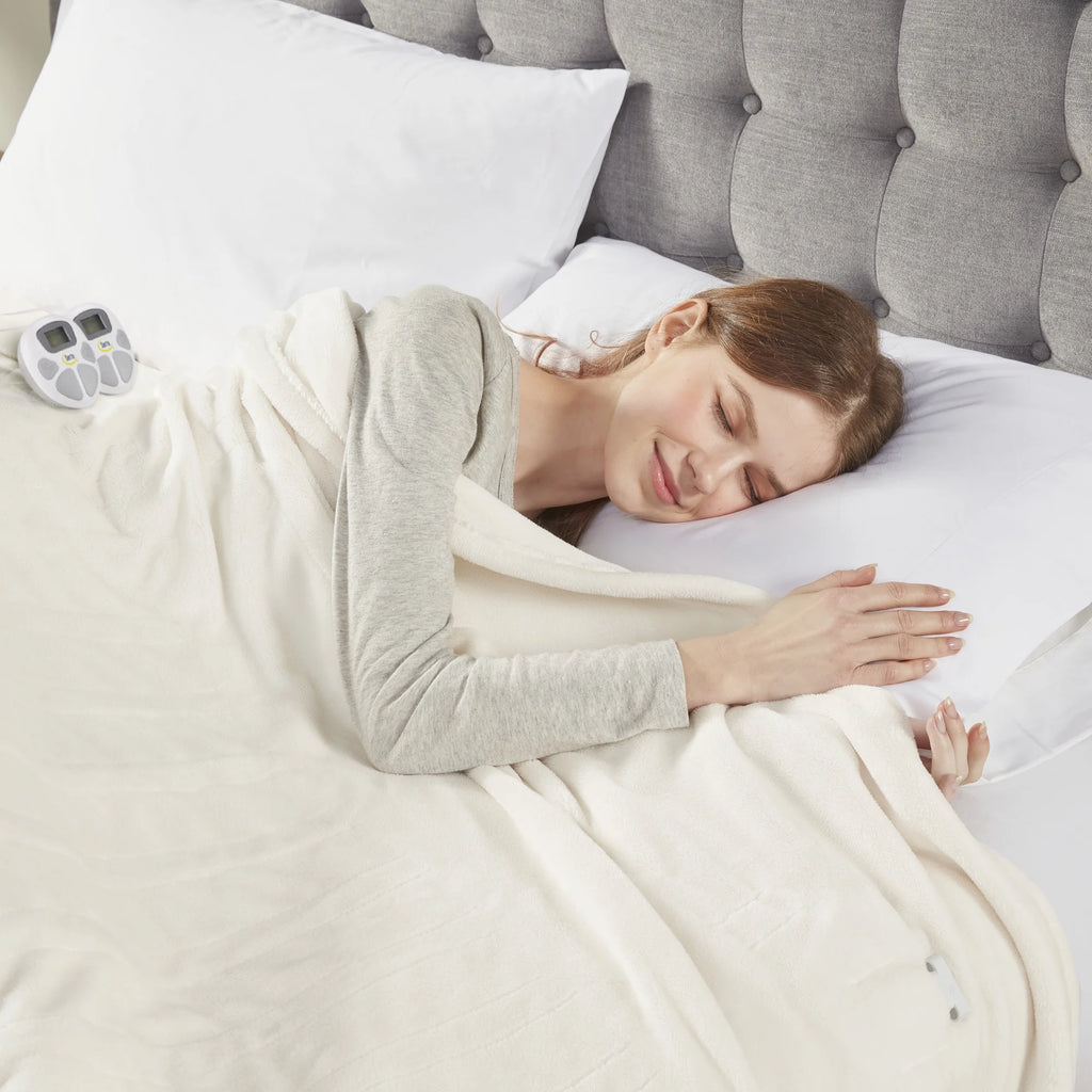 Serta Gray Polyester  Electric Blanket, Queen