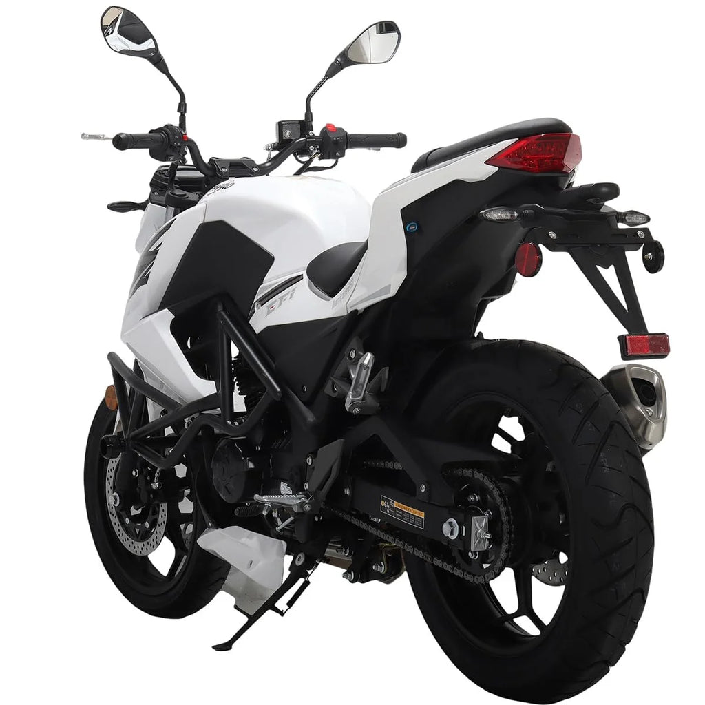 X-Pro Hurricane 250 Electronic Fuel Injection Gas Motorcycle with 6-Speed Manual Transmission, Electric Start! 17" Wheels! Assembled In Crate!