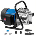 FLUENTPOWER 1HP Portable Stainless Steel Sprinkler Booster Pump, Electric Shallow Well Pressure Pump for Home Garden Lawn Irrigation and Water Transfer, with 1" NPT Female Thread