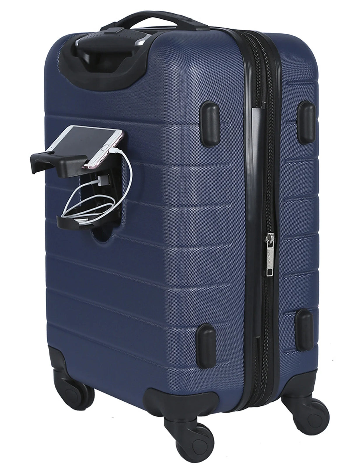 Wrangler 3 Piece Luggage Set with Cup Holder and USB Port, Olive Green
