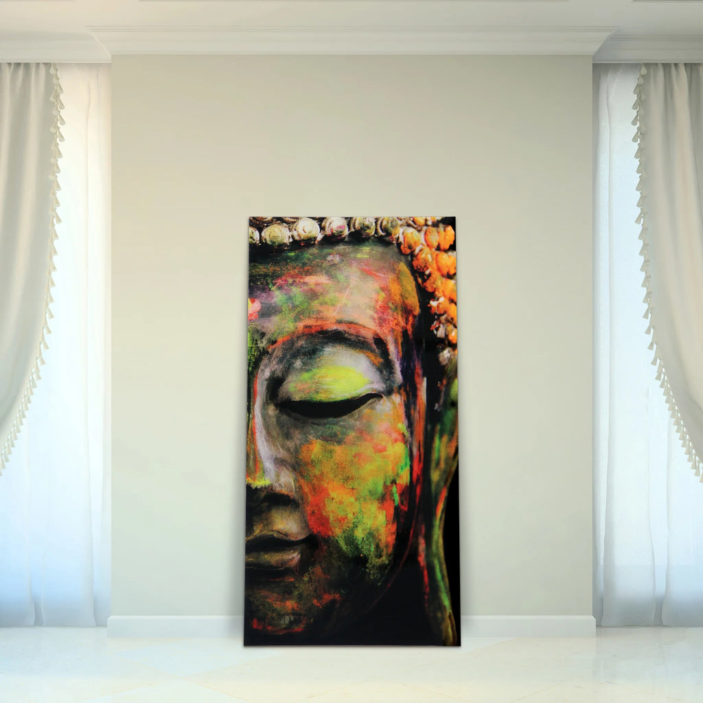 Empire Art Direct Blue Splash Frameless Free Floating Tempered Glass Panel Graphic Wall Art, 72" x 36", Ready to Hang