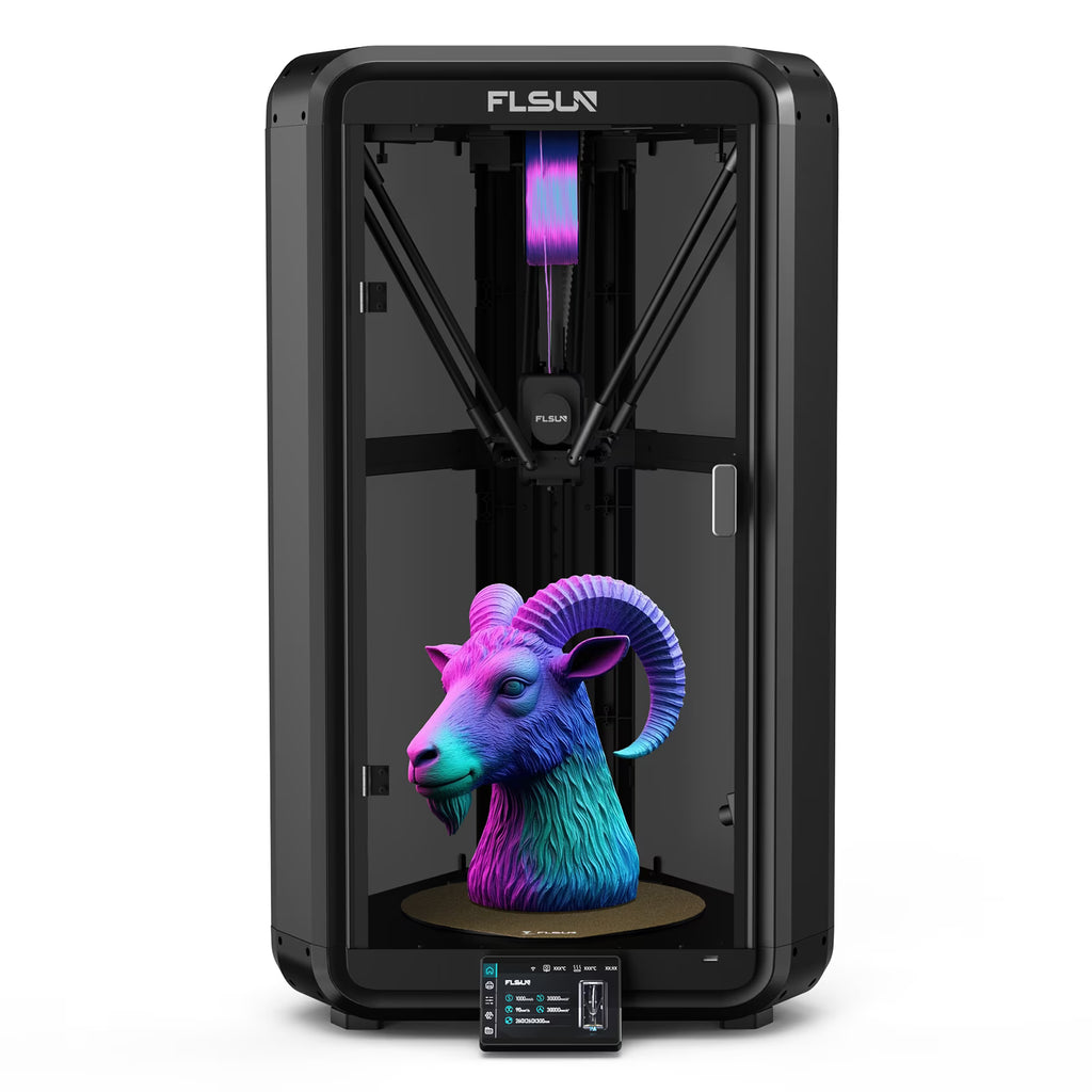 FLSUN T1 Delta 3D Printer - 1000mm/s Ultra-Fast Printing ,30,000mm/s2 Acceleration, 300C Nozzle FDM 3D Printers with Fully Auto Leveling , 50 Enclosed Chamber