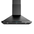 IKTCH 30 inch Black Wall Mount Range Hood, 900 CFM Ducted/Ductless Stainless Steel Vent Hood with Gesture Sensing & Touch Control Switch Panel, 2 Pcs Adjustable Lights(IKP02-30-BSS)