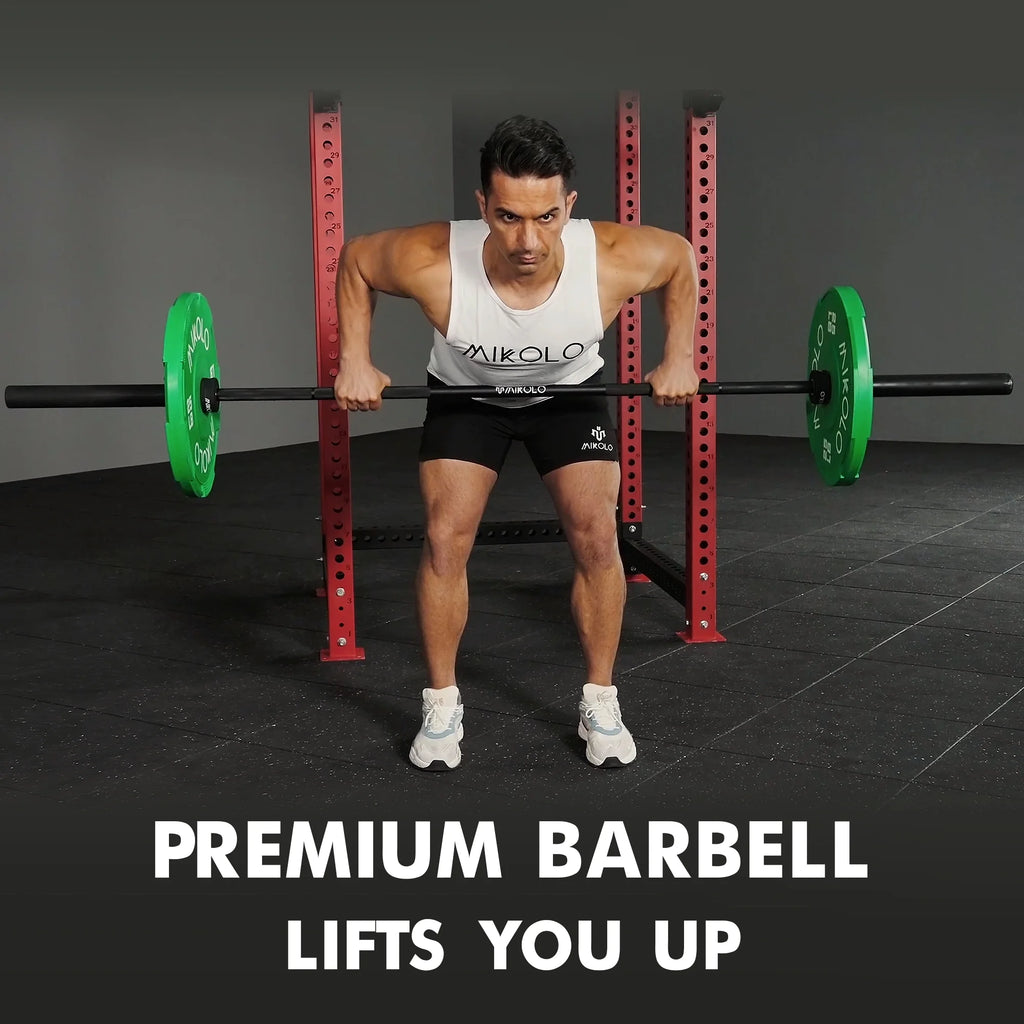 Mikolo 7ft Olympic Barbell, Barbell for Weightlifting and Powerlifting 45lb, Olympic Bar for 1500lbs Capacity, Weight Bar Fit 2 Standard Weights