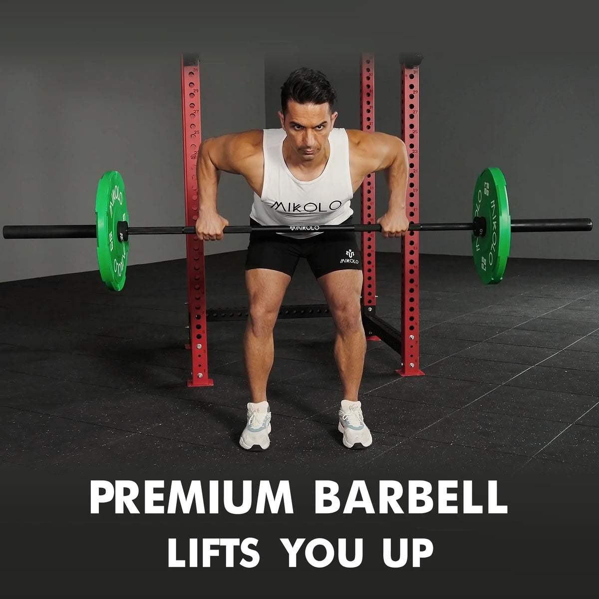 Mikolo 7ft Olympic Barbell, Barbell for Weightlifting and Powerlifting 45lb, Olympic Bar for 1500lbs Capacity, Weight Bar Fit 2 Standard Weights