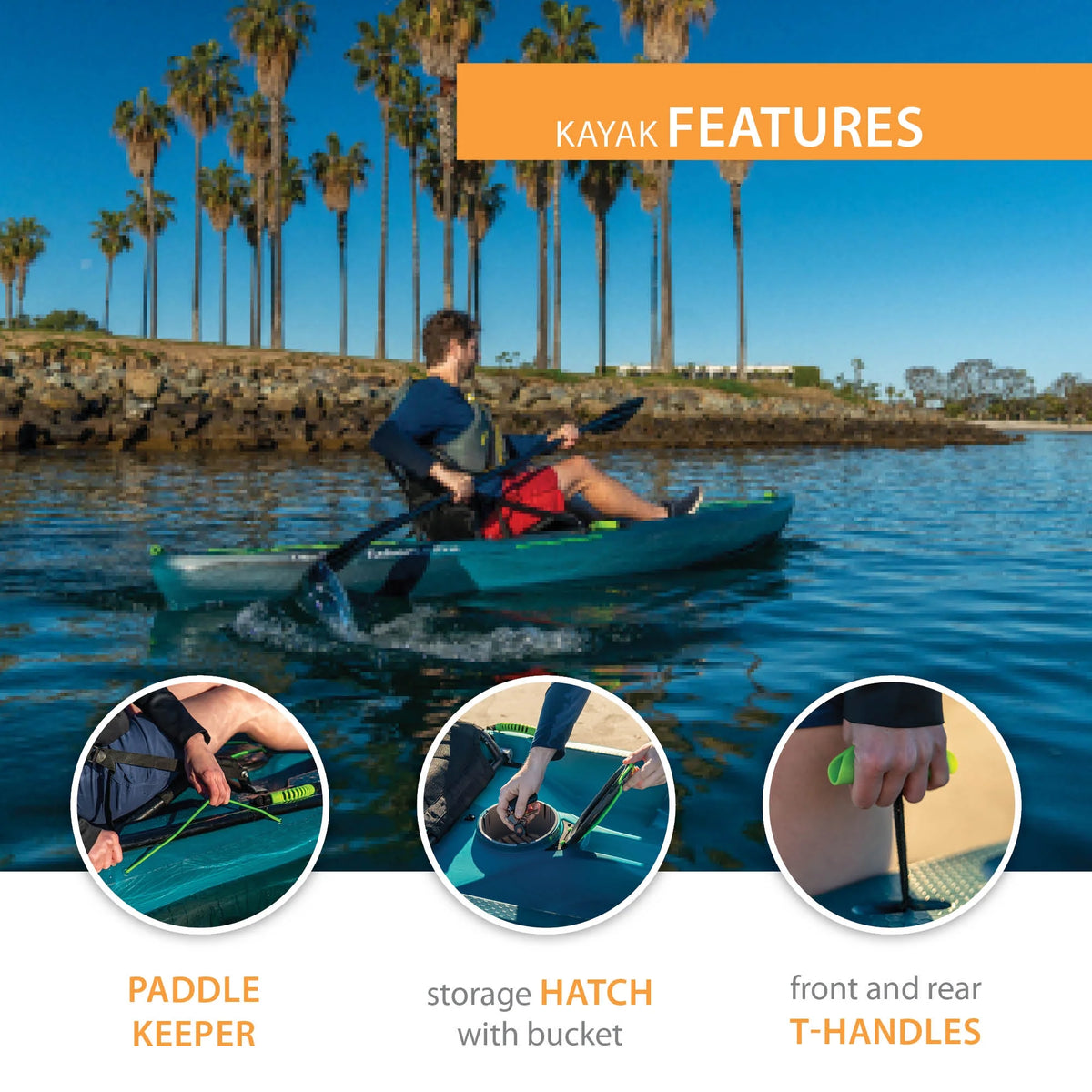 Lifetime Tahoma Pro Sit-On-Top Kayak, Aurora Fusion (91191)