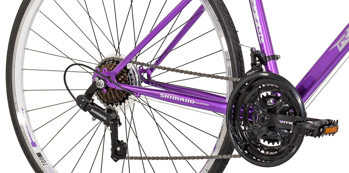 Kent Bicycles 700c Women's RoadTech Road Bicycle, Purple/White