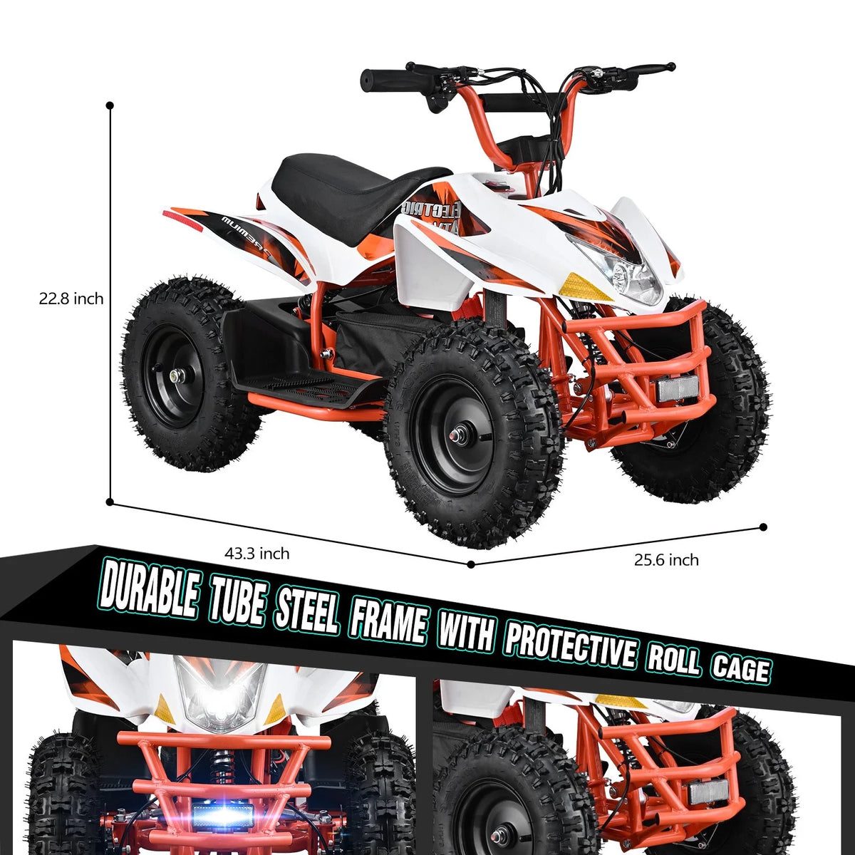 Aoemoe 500W Ride-On Racer 15mph Speed, 36V Battery, 45 60 Min Play, Blue