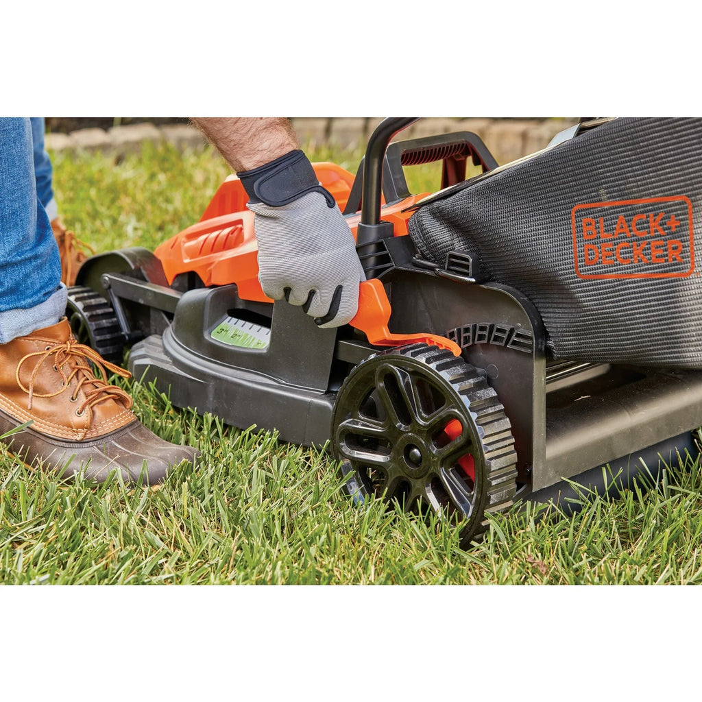 BLACK+DECKER 15 Corded Electric Push Walk-Behind Mower, Comfort Grip Handle