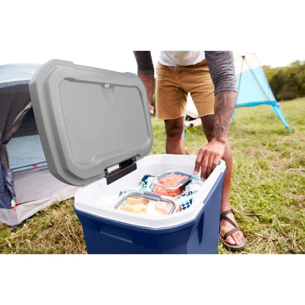 Classic Series Insulated Portable Rolling Cooler with Wheels, Leak-Resistant Outdoor Hard Cooler Keeps Ice up to 5 Days, 62-Quart