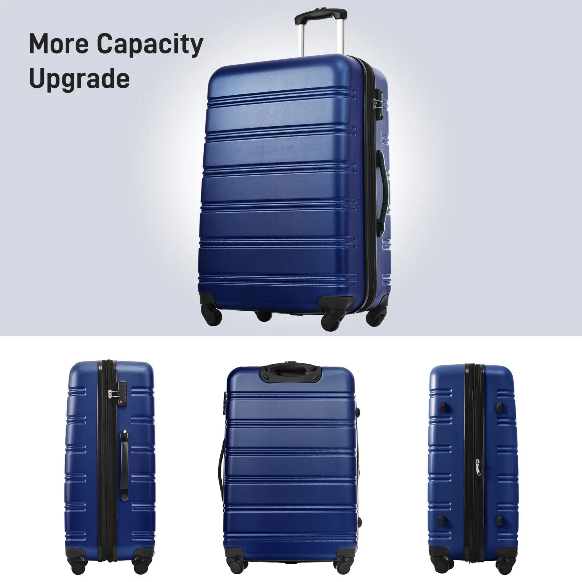 Luggage Sets 3 Piece, Hardside Expandable Ultra Durable PC Lightweight Carry On, Travel Suitcase Set with TSA Lock Spinner Wheels, Multicolor Purple