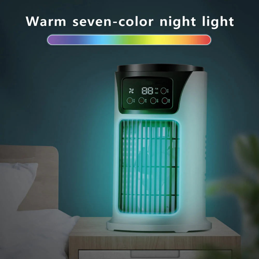 KIZOCAY Portable air conditioner with 6 air speeds, 60 & 120 automatic oscillating evaporative air conditioning fan, quite air cooler humidifier, suitable for home office outdoor, white