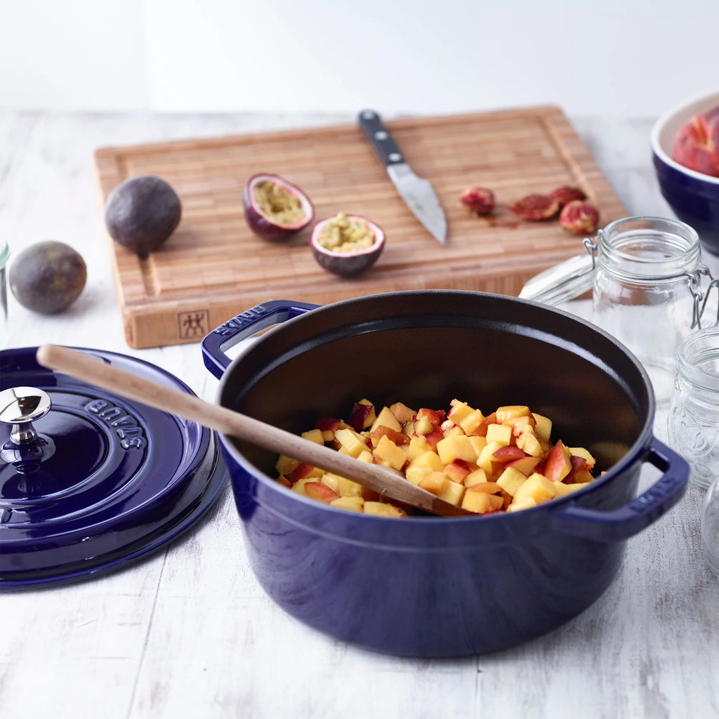 Staub Cast Iron 4-qt Round Cocotte - Matte Black