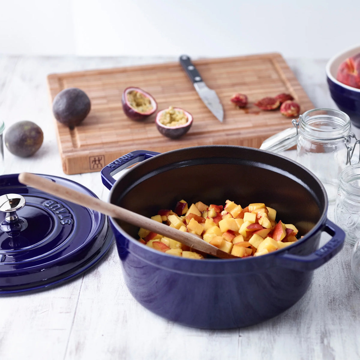 Staub Cast Iron 4-qt Round Cocotte - Matte Black