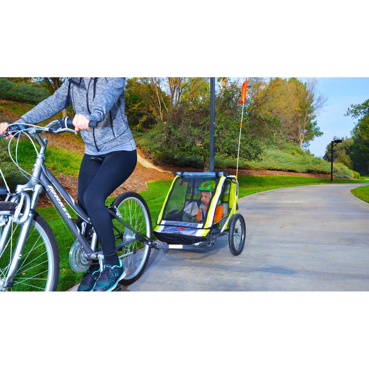 Allen Sports Remolque para Bicicleta Infantil de Dos Ruedas, Rojo