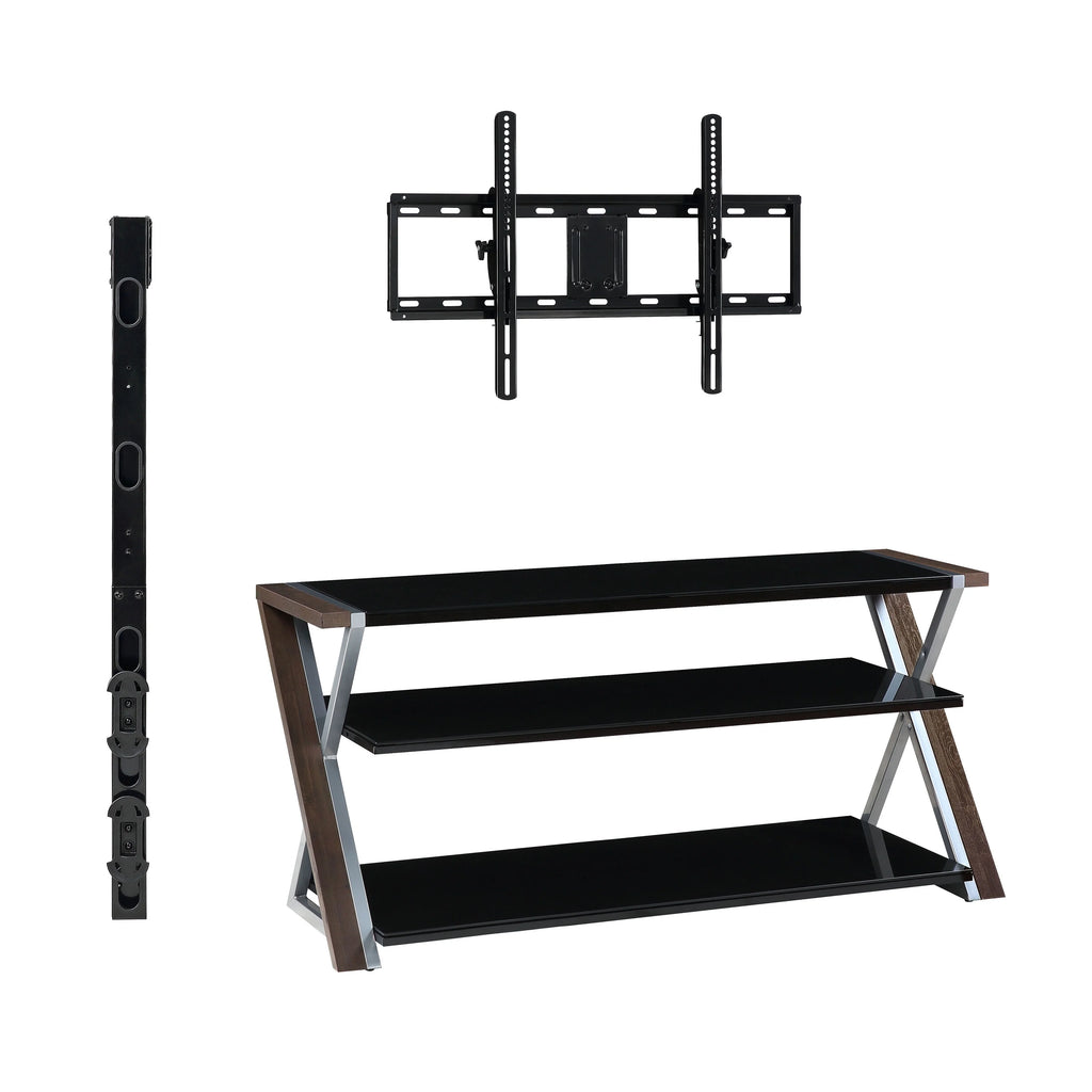 Whalen Xavier 3-in-1 Television Stand for TVs up to 70", Warm Ash