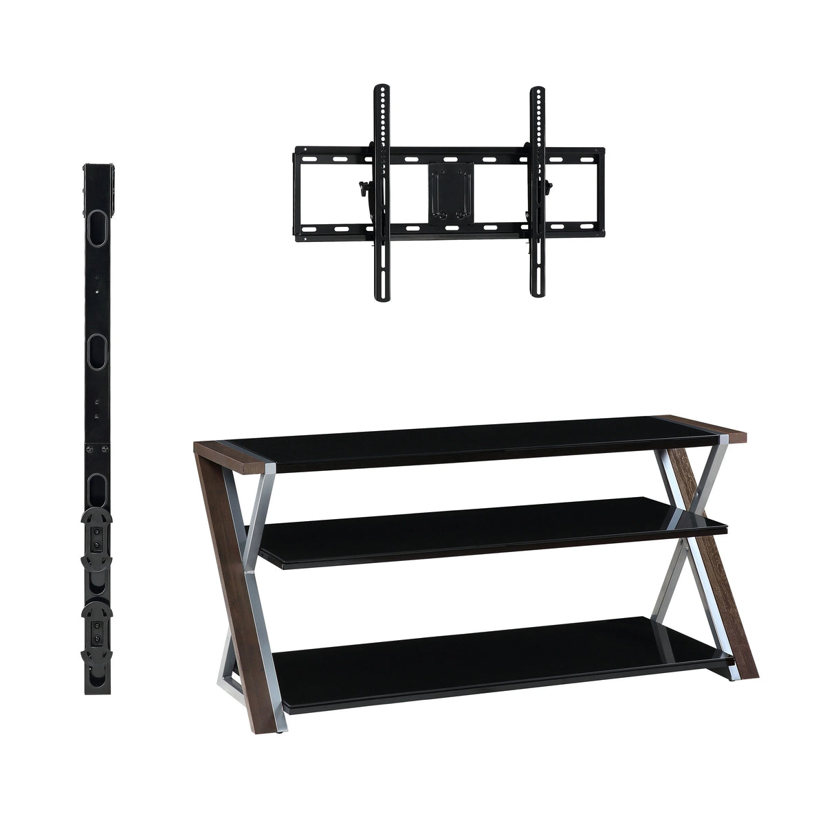 Whalen Xavier 3-in-1 Television Stand for TVs up to 70", Warm Ash
