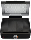 Ninja Sizzle Indoor Grill, 500F High Heat Kitchen Grill with Nonstick 14 Inch Plate, Low-Smoke Technology, Edge-to-Edge Heating, Family-Sized Capacity, Countertop Cooking Tool (GR100)