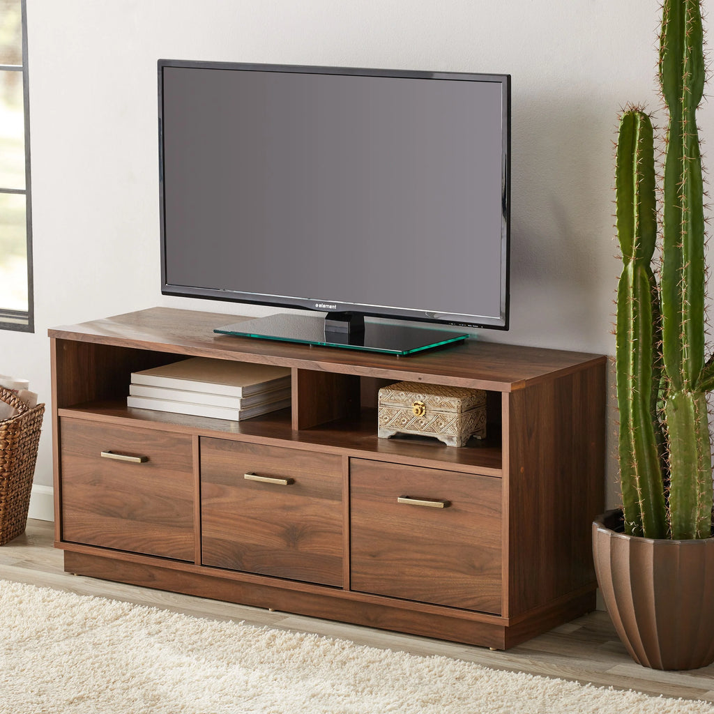 Mainstays 3-Door TV Stand Console for TVs up to 50", Blackwood Finish