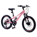 iYofe 20 Inch Kids Mountain Bikes for Girls and Boys, Shimano 7-Speed Mountain Bike, Pink