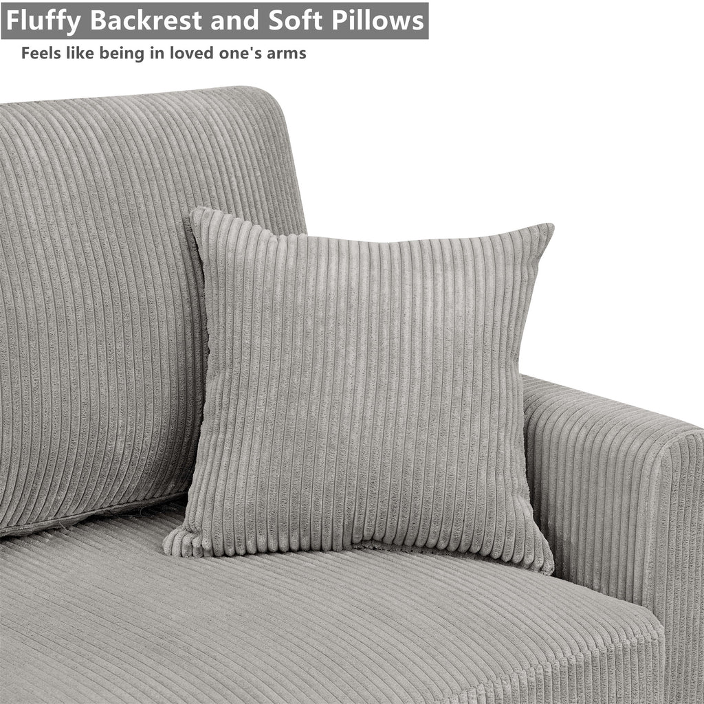 Aukfa 68" Small Sofa Couch Comfy Mid Century Modern Loveseat Sofa for Living Room Bedroom, Cream