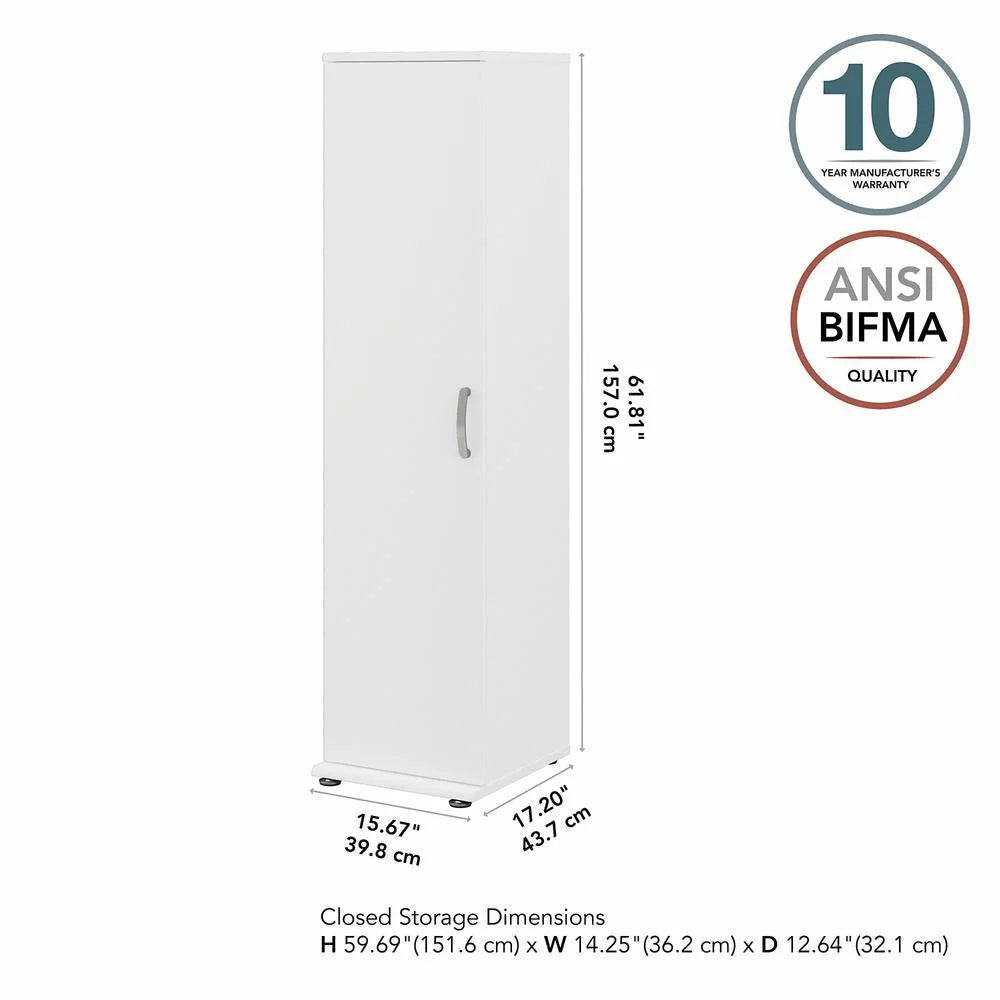 Universal Tall Narrow Storage Cabinet in Platinum Gray - Engineered Wood