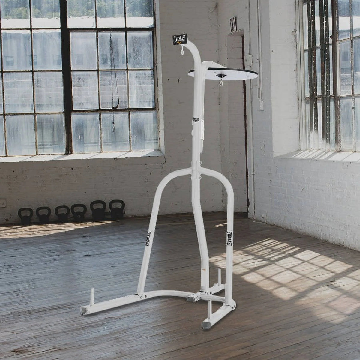 Everlast Dual Station Heavy Duty Powder Coated Steel Heavy and Speed Bag Stand