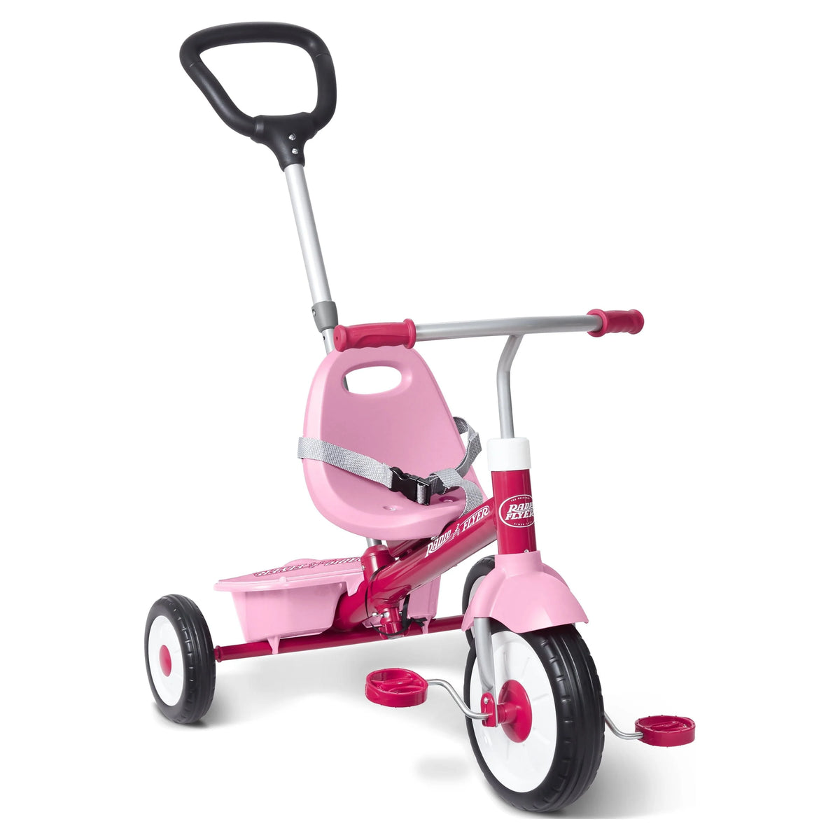 Radio Flyer, 3-in-1 Stroll 'N Trike, 3 Stages Grows with Child, Pink Tricycle