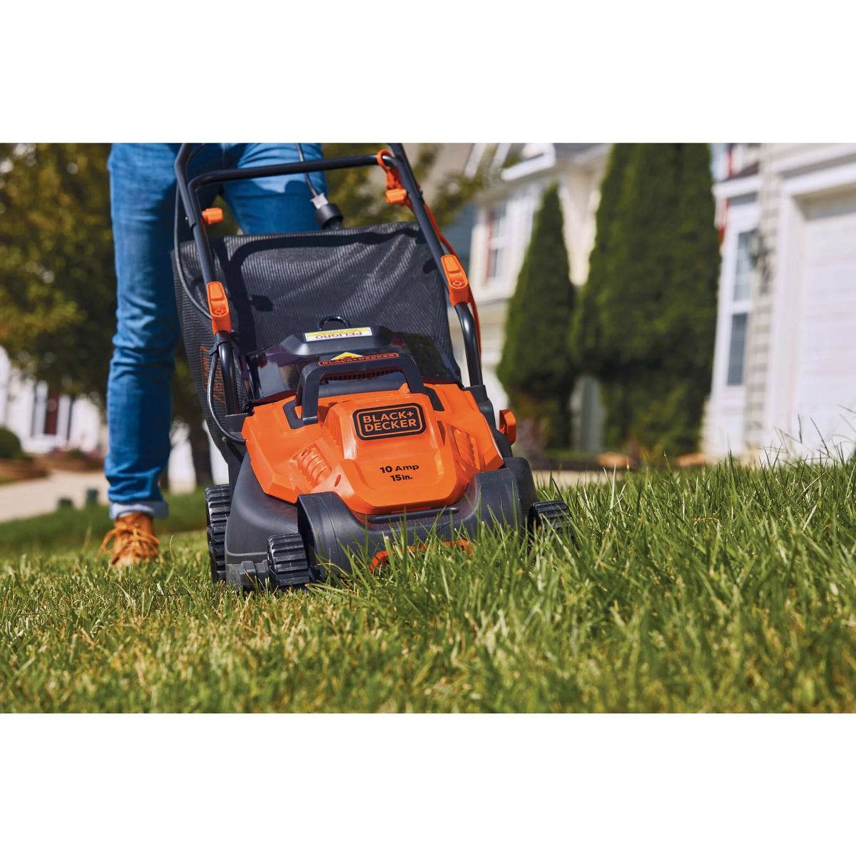 BLACK+DECKER 15 Corded Electric Push Walk-Behind Mower, Comfort Grip Handle