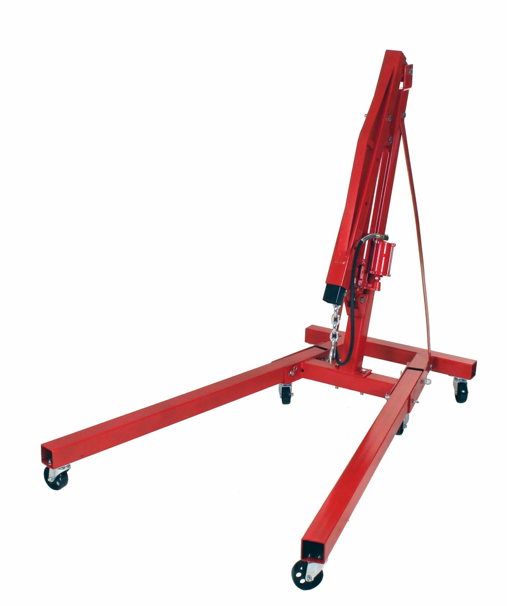 Dragway Tools 2 Ton Folding Air Hydraulic Engine Hoist Cherry Picker Shop Crane