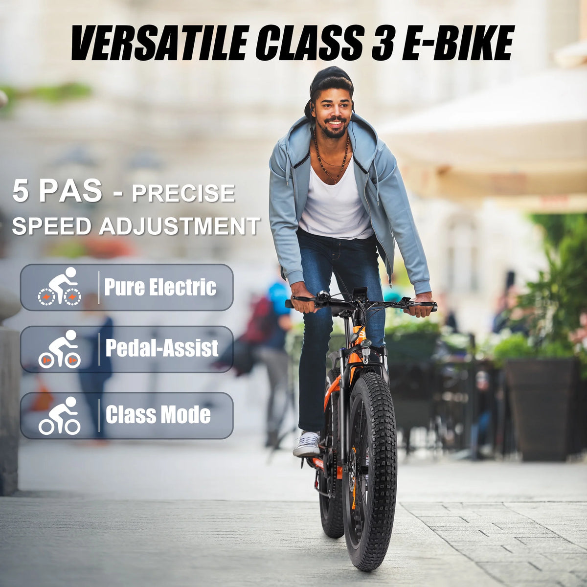 VARUN Electric Bike for Adults, 26" Fat Tire Ebike with Peak 750W 48V 13AH Battery, Electric Mountain Bicycle for Men & Women with 25MPH 50Miles