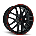 Touren Tr60-3260 16X7 4X100/4X114.3 42Et 67.1Cb Black/Red Ring