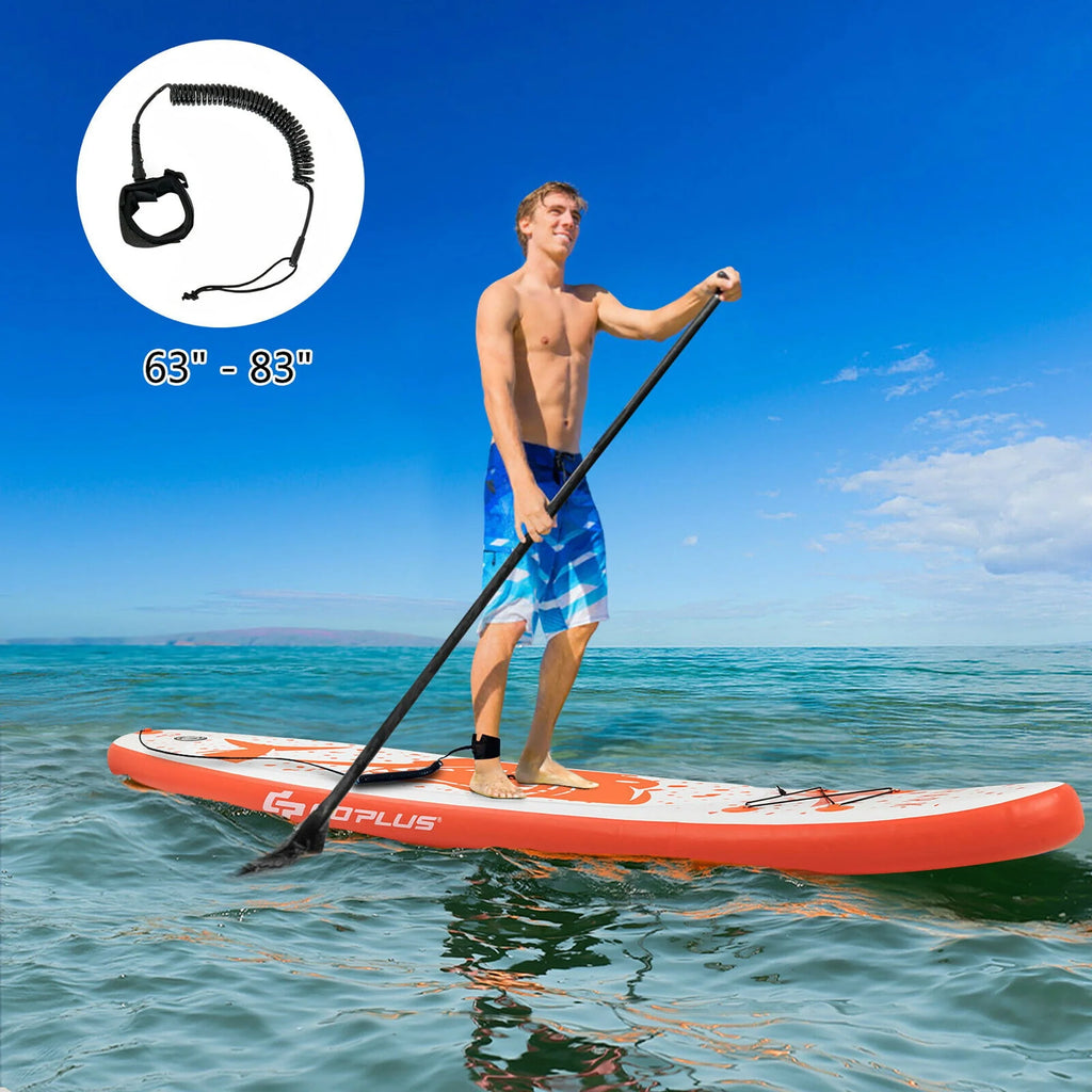 Goplus 11' Inflatable Stand Up Paddle Board with Backpack Aluminum Paddle Pump