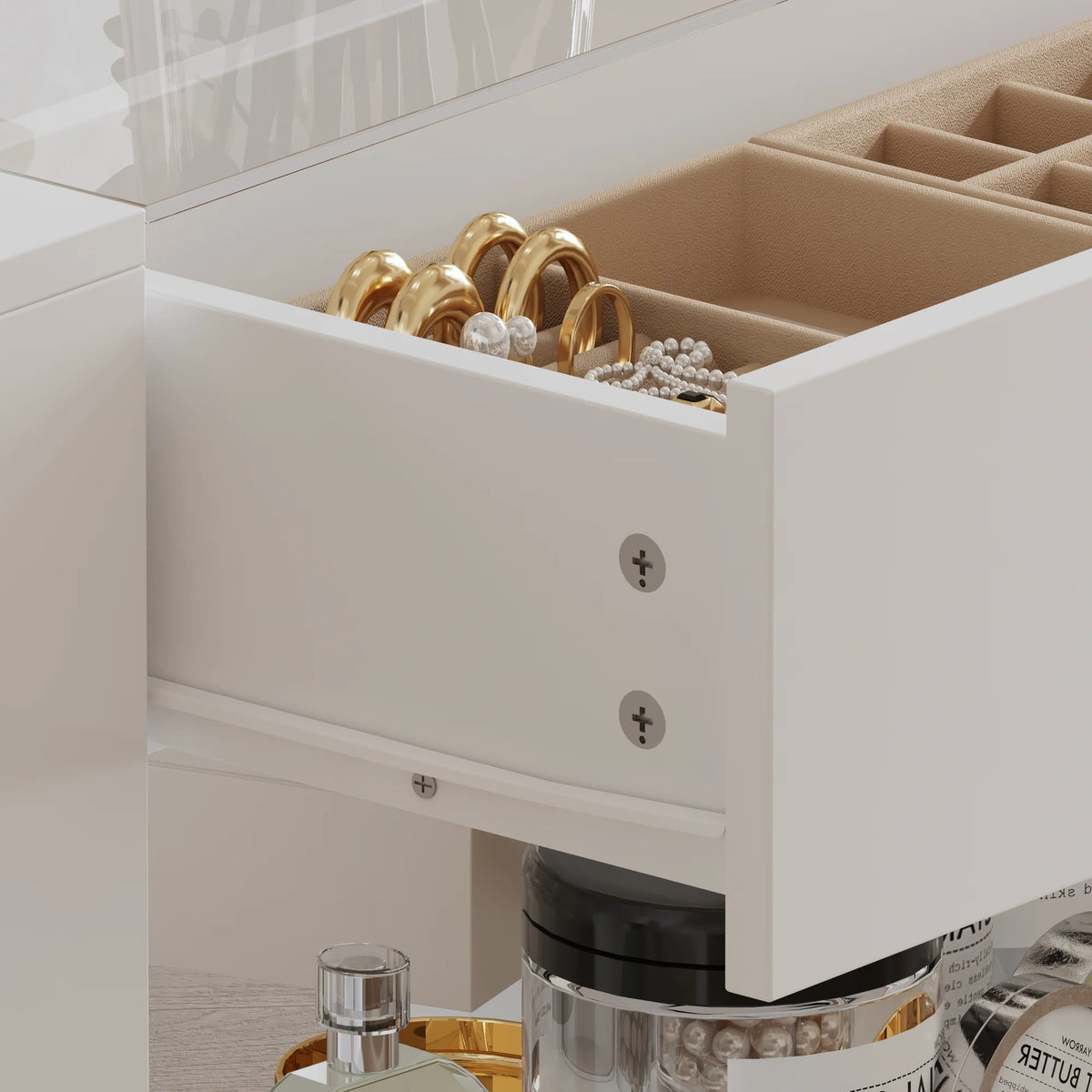 KULAGAGA Closet Island with Glass Top & 8 Drawers,Wardrobe Armoire  Island for Walk-in Closet, Store Dressing Room, 47.2 W x 23.6 D x 31.5 H