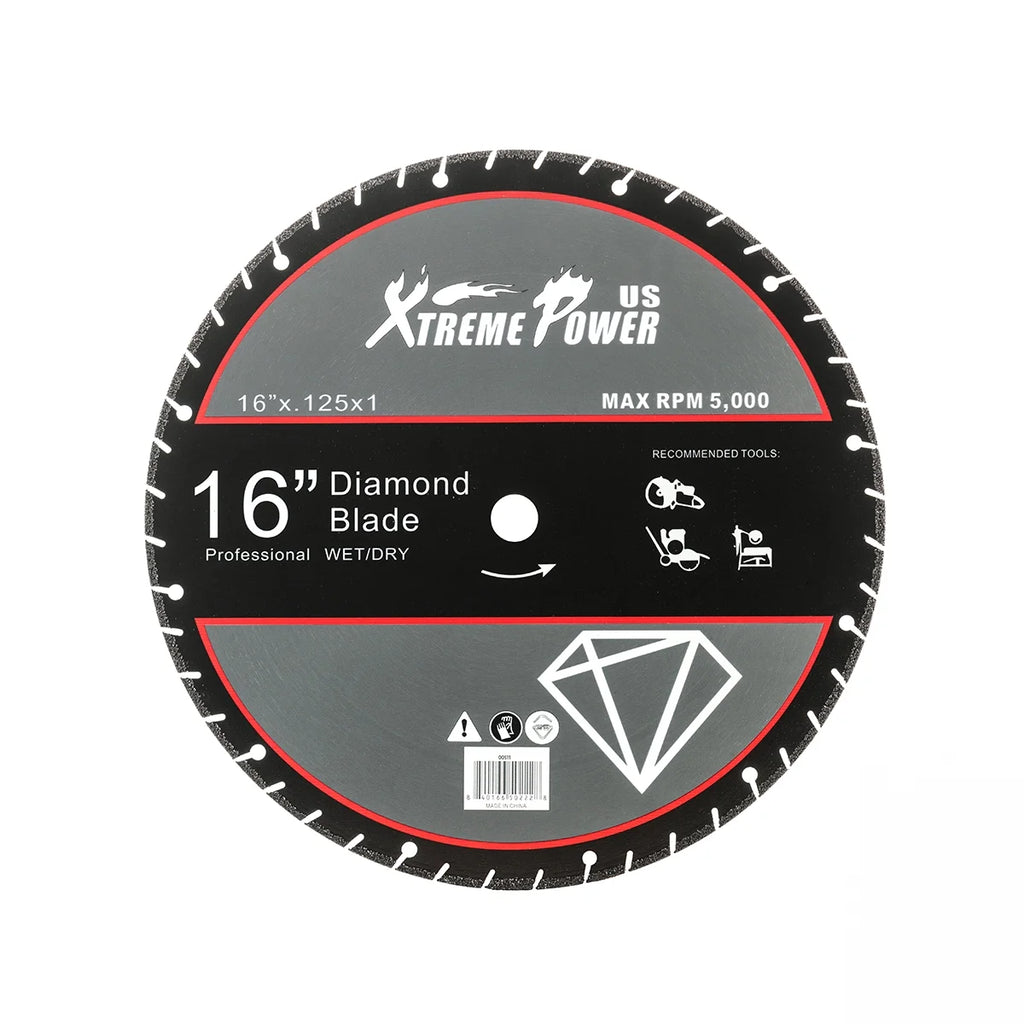 XtremepowerUS 14" Electric Concrete Saw, 2600W/15A Motor, Circular Saw Cutter With 5" Cutting Depth, Wet/Dry Disk Saw Cutter Includes Water Line, Pump For Stone, Brick, Porcelain, Concrete