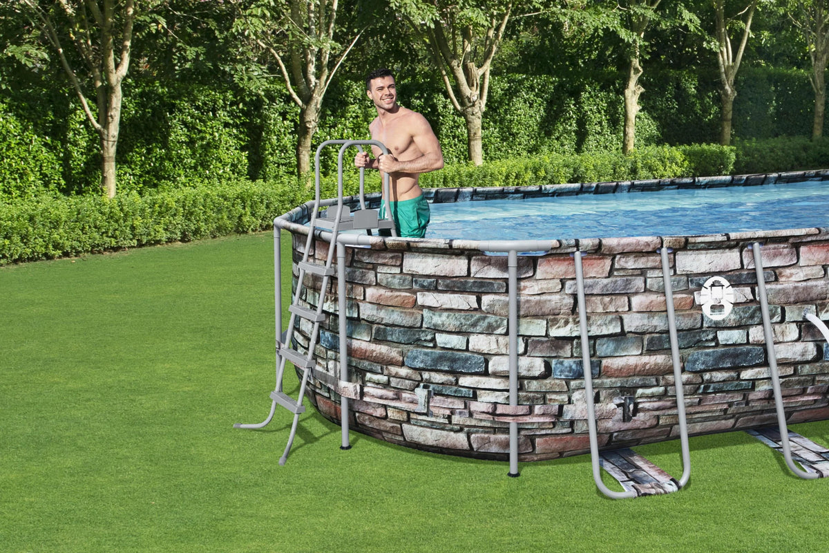 Coleman Power Steel 26’ x 12’ x 52” Oval Above Ground Pool Set