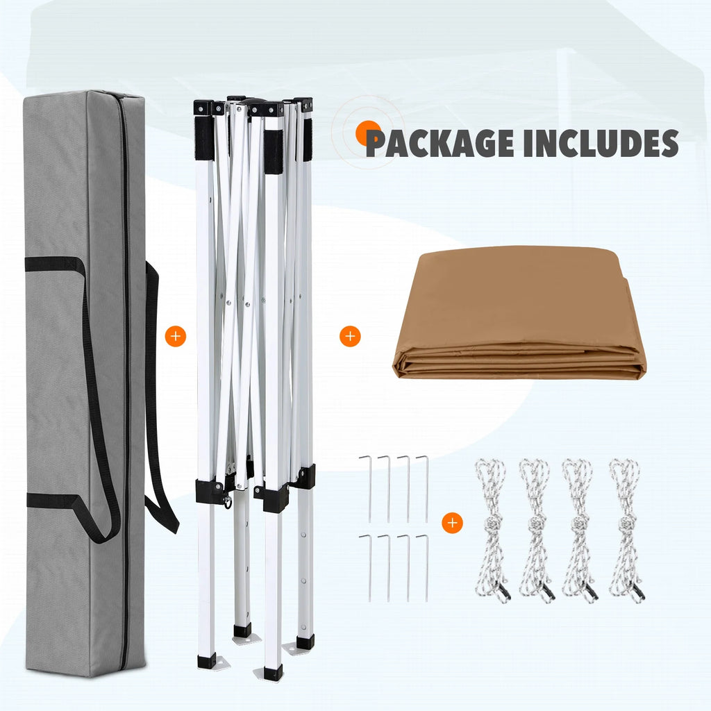 EAGLE PEAK 5x5 Pop Up Canopy Tent Instant Outdoor Canopy Easy Set-up Straight Leg Folding Shelter（Blue）