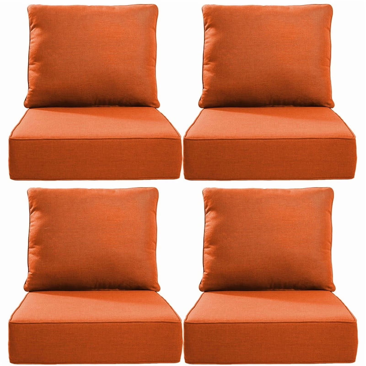 Bellefurn Outdoor Deep Seat Cushion 24 X 24 X 6 inch for Patio Furniture,Outdoor Chair Cushions Waterproof & Fade Resistant Patio Furniture Cushions for Wicker Chair, Sofa, Couch