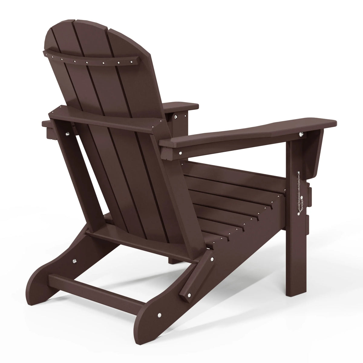Westintrends Outdoor Folding HDPE Adirondack Chair, Patio Seat, Weather Resistant, Dark Brown