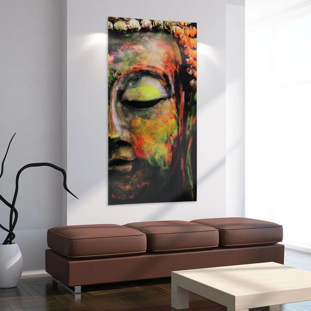 Empire Art Direct Blue Splash Frameless Free Floating Tempered Glass Panel Graphic Wall Art, 72" x 36", Ready to Hang