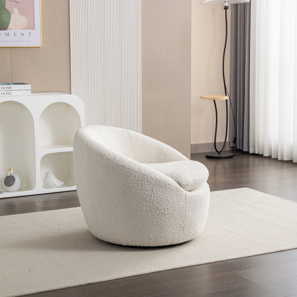 Roundhill Furniture Winnie Modern Barrel Chair, 360 Swivel