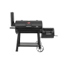Grand Champ Charcoal Grill and Offset Smoker in Black