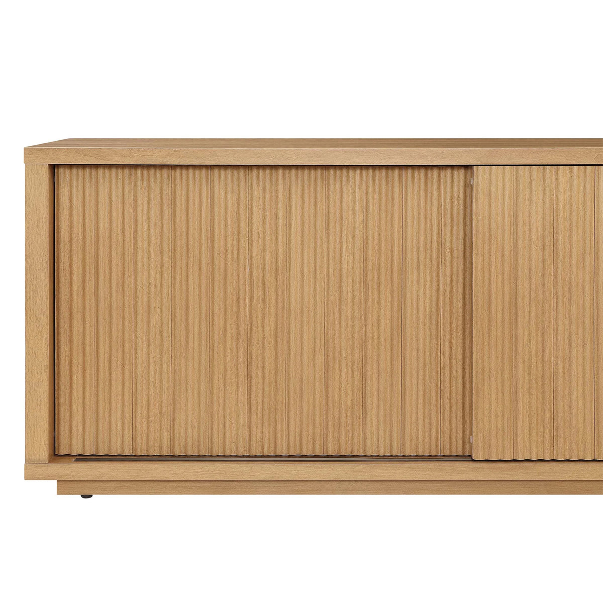 Beautiful Fluted TV Stand for TVs up to 70 by Drew Barrymore, Rich Black Finish